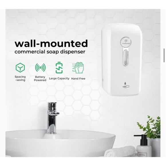 Soap Dispenser Automatic Foam Hand Sanitizer Dispenser Wall Mount Touchless Soap - Picture 8 of 10